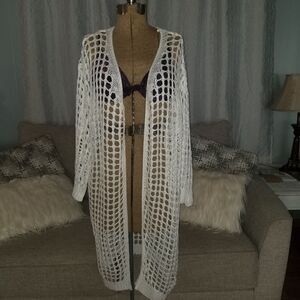 Croche cover up white new no tags